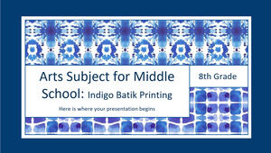 중학교 예술 과목 - 8학년: 인디고 바틱 인쇄