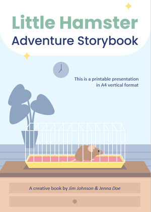 Cartea de povești de aventură cu micul hamster