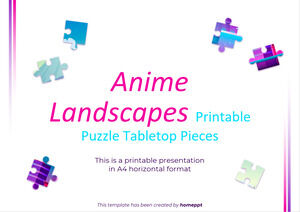 Piese de masă puzzle imprimabile peisaje anime