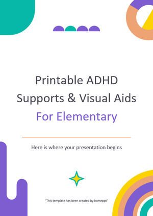 可打印的 ADHD 支持和小學視覺教具