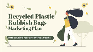 Piano di marketing per i sacchetti della spazzatura in plastica riciclata