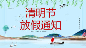 Faça o download do modelo PPT para o aviso de feriado do Festival de Qingming