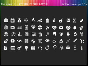 60 Vector Colorable Business Slide Icon Materials Download