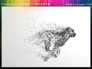 Download two black particle leopard PPT materials