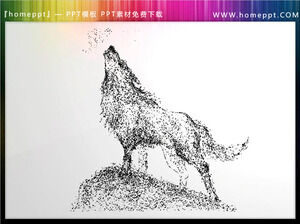 Black Particle Wolf PPT Material Download