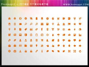 98 vector colorable PPT icon materials