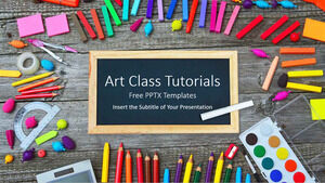 Șablon Powerpoint gratuit pentru tutoriale pentru cursurile de artă