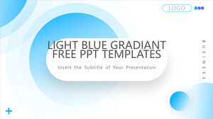 淺藍色業務的免費 Powerpoint 模板