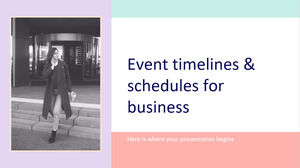 Calendriers et horaires des événements pour les entreprises