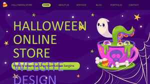 Progettazione del sito Web del negozio online di Halloween