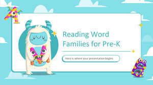Familii de cuvinte de citire pentru pre-K