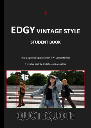 Livro de estudante de estilo vintage ousado