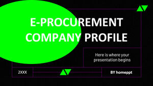 Profil de l'entreprise E-Procurement