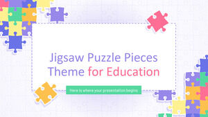 Tema dei pezzi del puzzle per l'istruzione