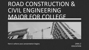 Hauptfach Straßenbau und Bauingenieurwesen für das College