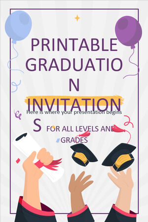 所有級別和年級的可打印畢業邀請