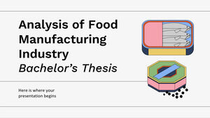 วิทยานิพนธ์ปริญญาตรีการวิเคราะห์อุตสาหกรรมการผลิตอาหาร