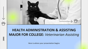 Administración de la salud y asistente principal para la universidad: asistencia veterinaria