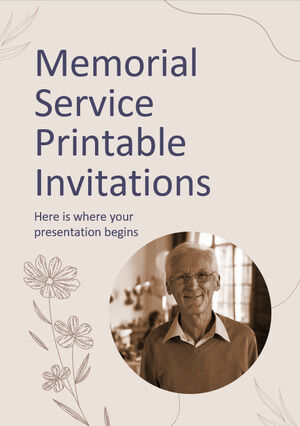 追悼サービスの印刷可能な招待状