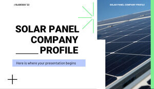 Profil de l'entreprise de panneaux solaires
