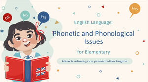 Langue anglaise : problèmes phonétiques et phonologiques pour le primaire