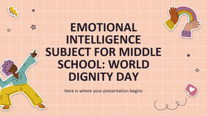 Emotional Intelligence Subject for Middle School: World Dignity Day