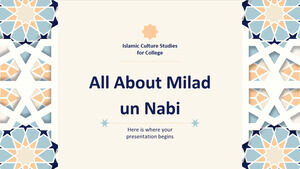 Studii de cultură islamică pentru colegiu: totul despre Milad un Nabi
