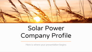 Unternehmensprofil für Solarenergie