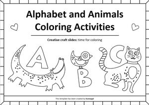 字母和动物填色活动
