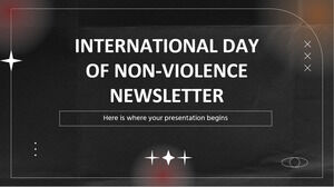 Buletin informativ despre Ziua Internațională a Non-Violenței