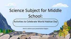 Matière scientifique pour le collège : activités pour célébrer la Journée mondiale de l'habitat