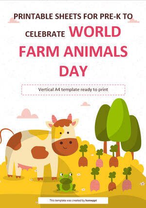 Hojas Imprimibles para Pre-K para Celebrar el Día Mundial de los Animales de Granja