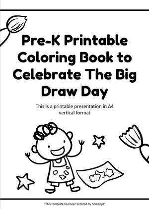 Pre-K 可印刷塗色書慶祝大抽獎日