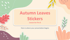Leçon d'autocollants de feuilles d'automne pour le pré-K