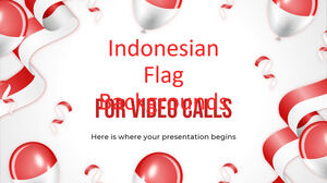 視頻通話的印度尼西亞國旗背景