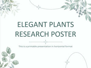 ملصق أبحاث النباتات الأنيقة