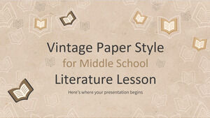 Vintage Paper Style for Middle School Literature Lesson