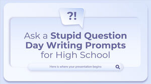 어리석은 질문하기 고등학교를 위한 글쓰기 프롬프트