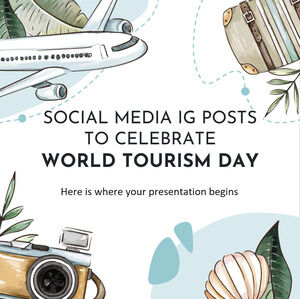 세계 관광의 날을 기념하는 소셜 미디어 IG 게시물