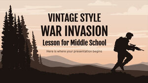 중학생을 위한 빈티지 스타일 전쟁 침략 수업