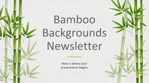 Buletin informativ pentru fundaluri de bambus
