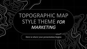 Motyw stylu mapy topograficznej dla marketingu