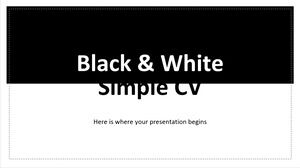 CV sencillo en blanco y negro