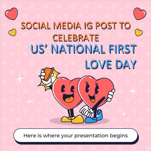 Postagens do IG nas mídias sociais para comemorar o Dia Nacional do Primeiro Amor dos EUA
