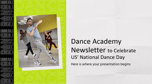 Newsletter de la Dance Academy pour célébrer la Journée nationale de la danse aux États-Unis