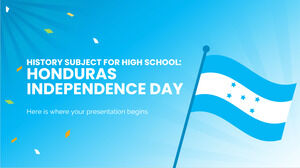 History Subject for High School: Honduras Independence Day