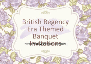British Regency Era Themed Banquet Invitations