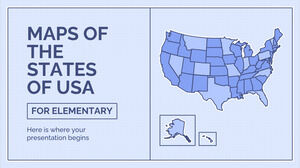 Maps of the States of USA for Elementary