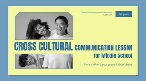 중학교를 위한 교차 문화 커뮤니케이션 수업