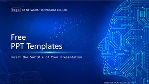 PowerPoint-Vorlagen für blaue Technologie